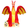 Image of Costway Inflatable Party Decorations 10 Feet Outdoor Halloween Decor Giant Inflatable Animated Fire Dragon with Built-in LED Lights by Costway 58437690 10' Halloween Decor Giant Inflatable Animated Fire Dragon LED Lights