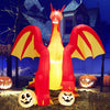 Image of Costway Inflatable Party Decorations 10 Feet Outdoor Halloween Decor Giant Inflatable Animated Fire Dragon with Built-in LED Lights by Costway 58437690 10' Halloween Decor Giant Inflatable Animated Fire Dragon LED Lights