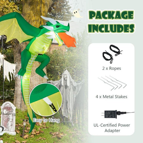 Costway Inflatable Party Decorations 5 Feet Hanging Halloween Inflatable Dragon by Costway 24158976 5 Feet Hanging Halloween Inflatable Dragon SKU# 24158976
