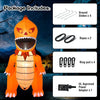 Image of Costway Inflatable Party Decorations 8 Feet Halloween Inflatable Pumpkin Head Dinosaur with LED Lights and 4 Stakes by Costway 10' Halloween Decor Giant Inflatable Animated Fire Dragon LED Lights