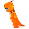 Image of Costway Inflatable Party Decorations 8 Feet Halloween Inflatable Pumpkin Head Dinosaur with LED Lights and 4 Stakes by Costway 10' Halloween Decor Giant Inflatable Animated Fire Dragon LED Lights