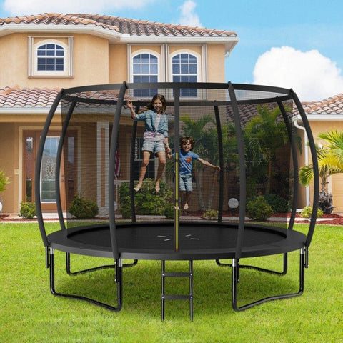 Costway Trampolines 12FT ASTM Approved Recreational Trampoline with Ladder by Costway