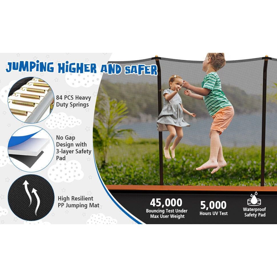 UPPER BOUNCE 8 X 14 RECTANGLE TRAMPOLINE WITH