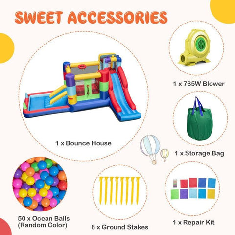 Costway Water Parks & Slides Inflatable Bounce House and Ball Pit by Costway Inflatable Bounce House and Ball Pit by Costway SKU#32971845