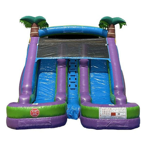 Eagle Bounce Inflatable Bouncers 13'H Dual Lane Purple Water Slide by Eagle Bounce