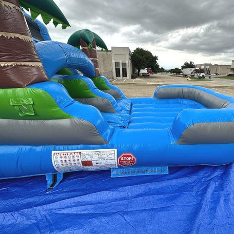 Eagle Bounce Inflatable Bouncers 15'H Palm Tree Water Slide by Eagle Bounce