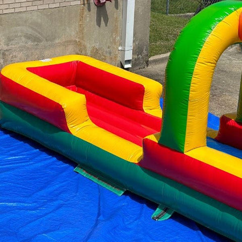 Eagle Bounce Inflatable Bouncers Included 6'H Single Lane Rainbow Slip n Splash by Eagle Bounce