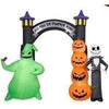 Image of Gemmy Inflatables Christmas Inflatables 10' Jack Skellington and Oogie Boogie Archway w/ Pumpkins by Gemmy Inflatables 229005 10' Jack Skellington Oogie Boogie Archway Pumpkins  Gemmy Inflatables