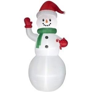 Gemmy Inflatables Christmas Inflatables 12'H Giant Snowman w/ Candy Cane by Gemmy Inflatables 12' Kaleidoscope Giant Snowman Giant Candy Cane Gemmy Inflatables