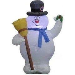 Gemmy Inflatables Christmas Inflatables 3 1/2' Christmas Frosty The Snowman Holding A Broome by Gemmy Inflatables