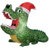 Image of Gemmy Inflatables Christmas Inflatables 3.5'H Christmas Alligator w/ Santa Hat by Gemmy  Inflatable 3 1/2' Christmas Monkey w/ Santa Hat & Scarf by Gemmy  Inflatable