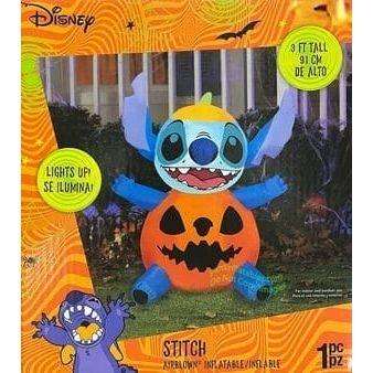 Gemmy Inflatables Christmas Inflatables 3'H Disney's Halloween Stitch in Jack O Lantern by Gemmy Inflatables 5263214