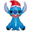 Image of Gemmy Inflatables Christmas Inflatables 4.5' Disney's Stitch w/ Santa Hat by Gemmy Inflatables