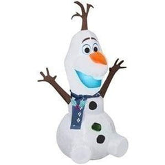 Gemmy Inflatables Christmas Inflatables 4' Disney's Frozen Olaf w/ Christmas Blue Scarft by Gemmy Inflatable
