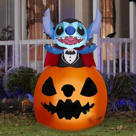 Gemmy Inflatables Christmas Inflatables 5' Animated Rising Vampire Stitch in Pumpkin by Gemmy Inflatables 550843