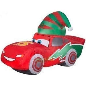 Gemmy Inflatables Christmas Inflatables 6' Disney's Lightning McQueen w/ Christmas Stocking Cap by Gemmy Inflatables