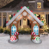 Image of Gemmy Inflatables Christmas Inflatables 9'H Airblown Christmas Gingerbread Archway by Gemmy Inflatable 880683