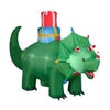 Image of Gemmy Inflatables Christmas Inflatables 9'H Festive Triceratops Dinosaur w/ Presents by Gemmy Inflatables 19250