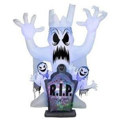 Gemmy Inflatables Halloween Inflatables 10'H Halloween ShortCircuit Floating Ghost w/ Tombstone by Gemmy Inflatable 10 1/2' Short Circuit Ghosts Tombstone by Gemmy Inflatable