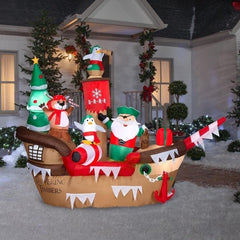 10' Christmas Pirate Ship Scene by Gemmy Inflatables