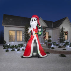 10' Christmas Shiny Jack Skellington as Sandy Claws by Gemmy Inflatables