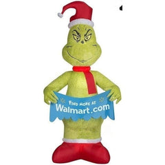 Gemmy Inflatables Inflatable Party Decorations 10' Dr. Seuss Grinch w/ Banner by Gemmy Inflatables 880887