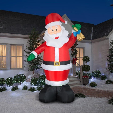 Gemmy Inflatables Inflatable Party Decorations 10' Giant Santa Claus w/ Christmas Bell by Gemmy Inflatables 119350