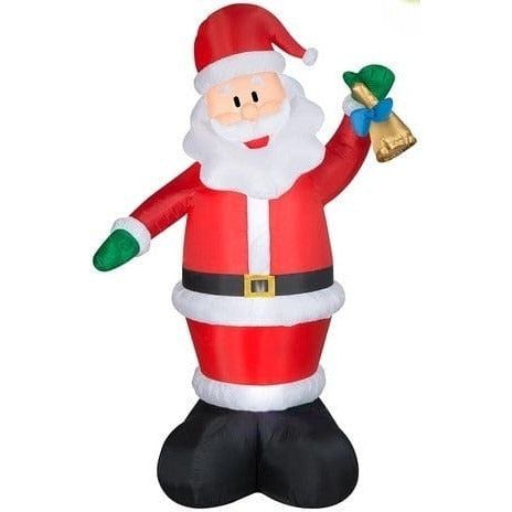 Gemmy Inflatables Inflatable Party Decorations 10' Giant Santa Claus w/ Christmas Bell by Gemmy Inflatables 12' Giant Santa Claus Holding Present and Candy Cane Gemmy Inflatables