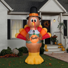 10' Giant Thanksgiving Turkey w/ Pumpkin by Gemmy Inflatables