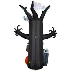 10'H Inflatable Animated Kaleidoscope Scary Tree w/ Ghost and Skeleton by Gemmy Inflatables
