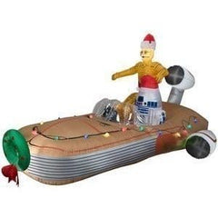 Gemmy Inflatables Inflatable Party Decorations 11' Christmas Disney Star Wars C-3PO & R2-D2 in Land Speeder Scene by Gemmy Inflatables 883040 - 37064