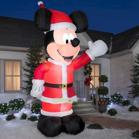 Gemmy Inflatables Inflatable Party Decorations 11' Disney Mickey Mouse As Santa by Gemmy Inflatables 86994