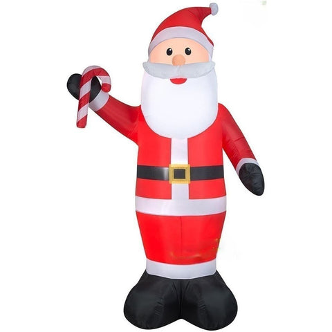 Gemmy Inflatables Inflatable Party Decorations 11' Giant Santa Claus Holding Candy Cane by Gemmy Inflatables 12' Giant Santa Claus Holding Present and Candy Cane Gemmy Inflatables