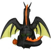 Image of 11'H ANIMATED Orange and Black Dragon w/ Pumpkin by Gemmy Inflatables My Bounce House For Sale