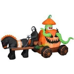 Gemmy Inflatables Inflatable Party Decorations 11'H Animated Pumpkin Octopus Carriage Grim Reaper Gemmy Inflatables 228710