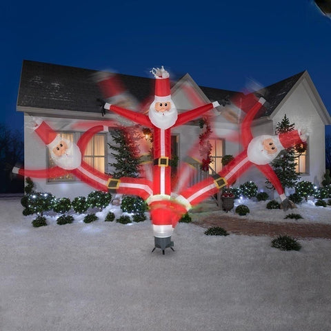Gemmy Inflatables Inflatable Party Decorations 12'H JIGGLER Air Dancer Christmas Jolly Santa Claus by  Gemmy Inflatables 117775 12'H JIGGLER Air Dancer Christmas Jolly Santa Claus  Gemmy Inflatables