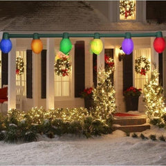 14 1/2' Hanging Flashing Christmas Light String by Gemmy Inflatables