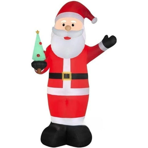 Gemmy Inflatables Inflatable Party Decorations 14' Colossal Santa Claus Holding Christmas Tree by Gemmy Inflatables 10 1/2'  Inflatable Santa Claus Bowling Scene  by Gemmy Inflatables