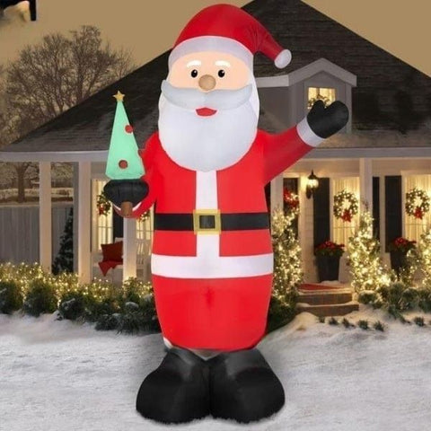 Gemmy Inflatables Inflatable Party Decorations 14' Colossal Santa Claus Holding Christmas Tree by Gemmy Inflatables 880877