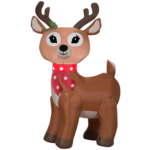 Gemmy Inflatables Inflatable Party Decorations 3 1 /2' Christmas Reindeer w/ Scarf and Holly by Gemmy Inflatables 880114 3 1 /2' Christmas Reindeer w/ Scarf and Holly by Gemmy Inflatables  