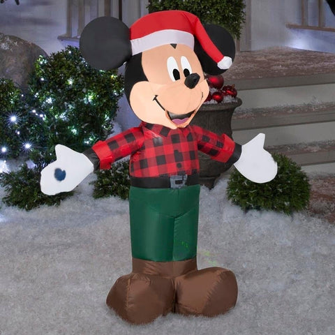 Gemmy Inflatables Inflatable Party Decorations 3 1/2' Christmas Woodland Mickey Mouse by Gemmy Inflatables 114314