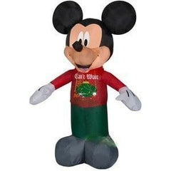 Gemmy Inflatables Inflatable Party Decorations 3 1/2'Disney's Mickey Mouse in Christmas Hoodie by Gemmy Inflatables 3 1/2' Disney's Mickey Mouse Holding Christmas Tree Gemmy Inflatables