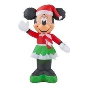 Gemmy Inflatables Inflatable Party Decorations 3 1/2'H Disney's Minnie Mouse in Christmas Holiday Outfit by Gemmy Inflatables 118707