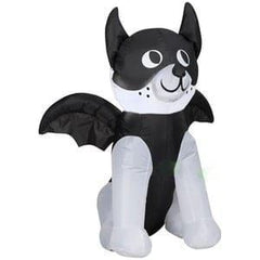 Gemmy Inflatables Inflatable Party Decorations 3 1/2'H Halloween French Bulldog w/ Bat Wings by Gemmy Inflatable 9' Mixed Media Furry French Bulldog Sitting Santa Hat Gemmy Inflatable
