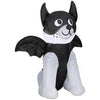 Image of Gemmy Inflatables Inflatable Party Decorations 3 1/2'H Halloween French Bulldog w/ Bat Wings by Gemmy Inflatable 9' Mixed Media Furry French Bulldog Sitting Santa Hat Gemmy Inflatable