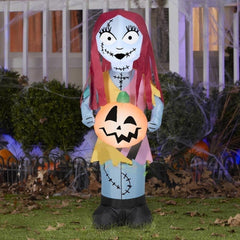 3.5' Halloween Sally Holding Jack O' Lantern by Gemmy Inflatables