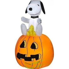 Gemmy Inflatables Inflatable Party Decorations 3 1/2' Halloween Snoopy Sitting On Pumpkin by Gemmy Inflatable 52922