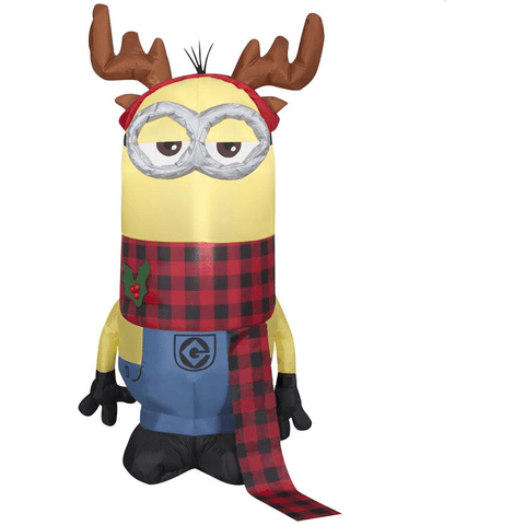 Gemmy Inflatables Inflatable Party Decorations 3 1/2' Minion’s Kevin w/ Antlers and Scarf by Gemmy Inflatables 119261 3 1/2' Minion’s Kevin w/ Antlers and Scarf by Gemmy Inflatables 119261