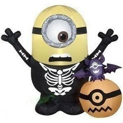 Gemmy Inflatables Inflatable Party Decorations 3 1/2'  Minion Skeleton Pumpkin Scene by Gemmy Inflatables 225046