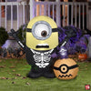 Image of Gemmy Inflatables Inflatable Party Decorations 3 1/2'  Minion Skeleton Pumpkin Scene by Gemmy Inflatables